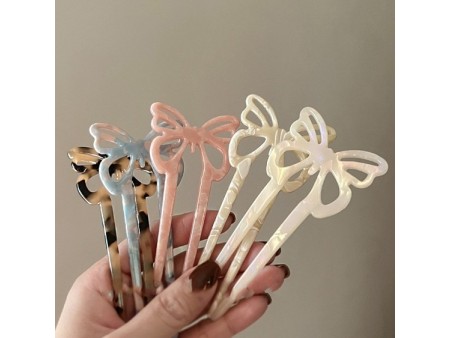 Cellulose Acetate Hair Forks, Hairpin Hair Accessory, Butterfly