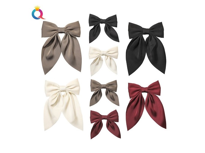 Chic Satin Butterfly Bow Duckbill Clip - Simple, Elegant, Hairpin for Outings