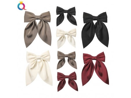 Chic Satin Butterfly Bow Duckbill Clip - Simple, Elegant, Hairpin for Outings