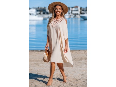 Beachside Glow Beige Cover-Up Dress