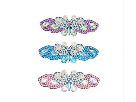 DIY 3Pcs 3 Color Butterfly Hair Clip Diamond Painting Kits