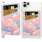 PU Leather Phone Card Holder, Card Cover, Rectangle, Cloud