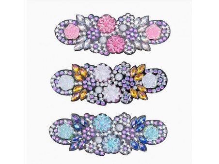 DIY 3Pcs 3 Color Leaf Hair Clip Diamond Painting Kits