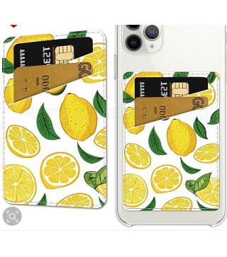 PU Leather Phone Card Holder, Card Cover, Rectangle, Lemon