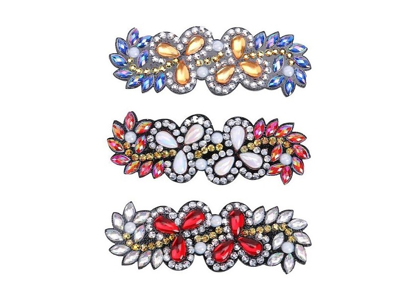 DIY 3Pcs 3 Color Flower Hair Clip Diamond Painting Kits