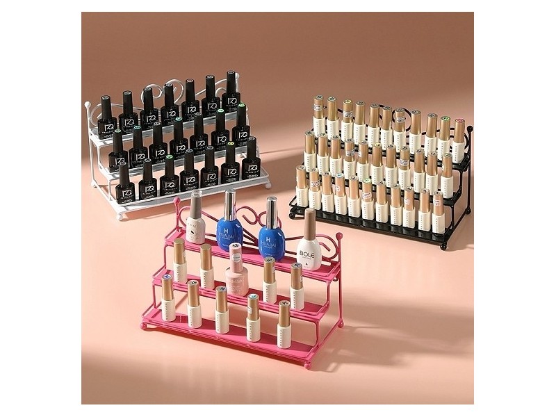 3 Layer Iron Display Stands, Display Risers for Nail Polish