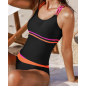 Crossback Tankini Top & High-Waisted Bottoms Set