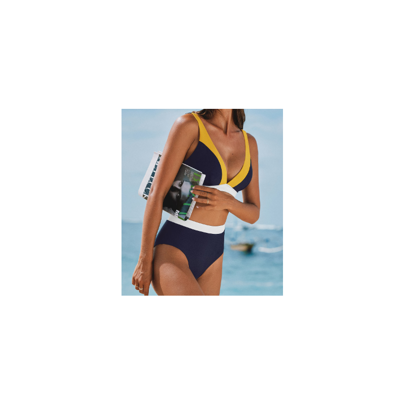 copy of Crossback Tankini Top & High-Waisted Bottoms Set