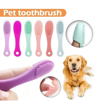 Dog Cat Finger Toothbrush Pet Soft Finger Nose Blackhead Cleaning Brush Silicone