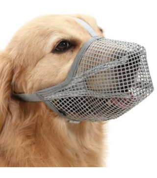 Dog Mouth Cover Muzzles Licking and Anti Biting Breathable Drinkable Water Adjustable Mouth Cover