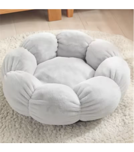 Soft Round Flower Pet Bed Cushion Mats Kennel Winter Warm Sleeping Bed Small Medium Pet c