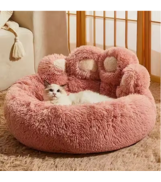 Dog Sofa Bed Mat Long Plush Sleeping Basket for Small Medium Large Dogs Cute Bear