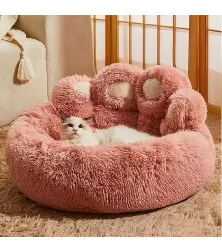 Dog Sofa Bed Mat Long Plush Sleeping Basket for Small Medium Large Dogs Cute Bear