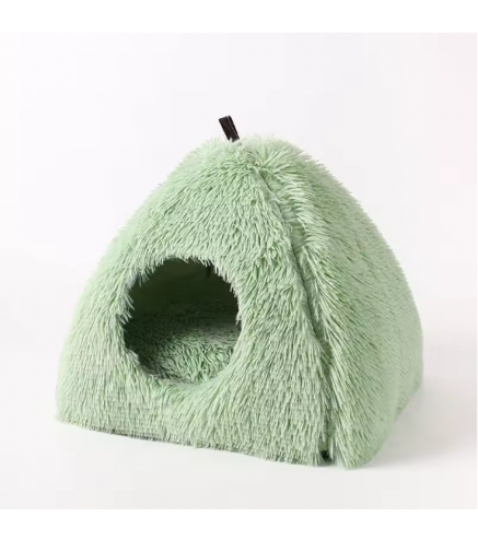 Long Haired High-quality Sponge Triangular Nest Cat Nest Winter Warm Closed Cat Bed Pet Nest Deep Sleep Cat House