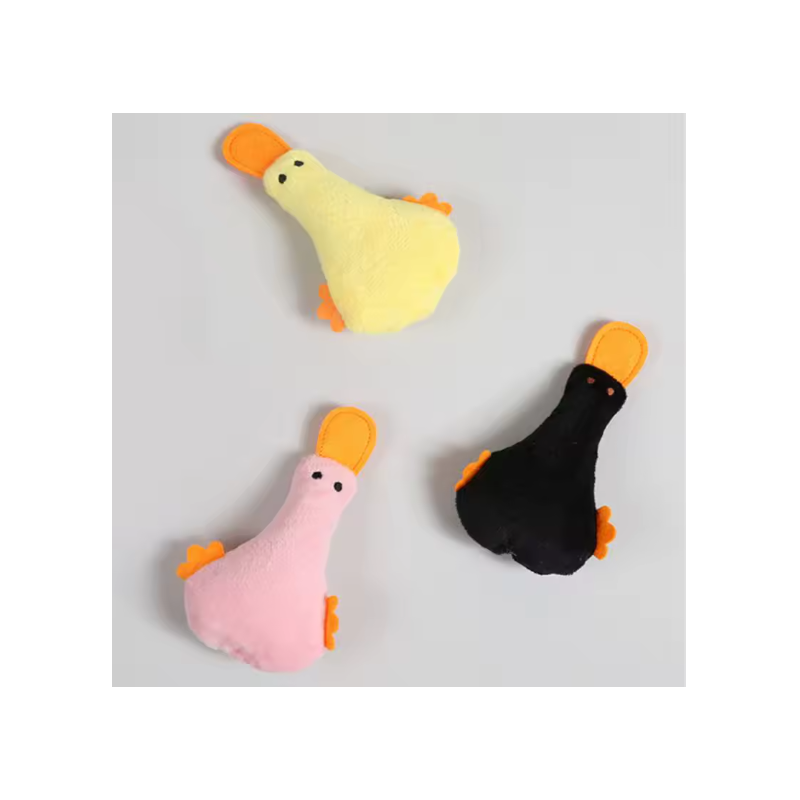 Cute Duck Pet Toys Dog Cat Plush Toy Squeak Sound Dog Toys Catnip Toy Dog Chew Toy for Small Large Dogs