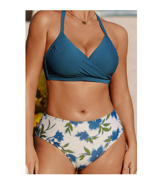 copy of Crossback Tankini Top & High-Waisted Bottoms Set