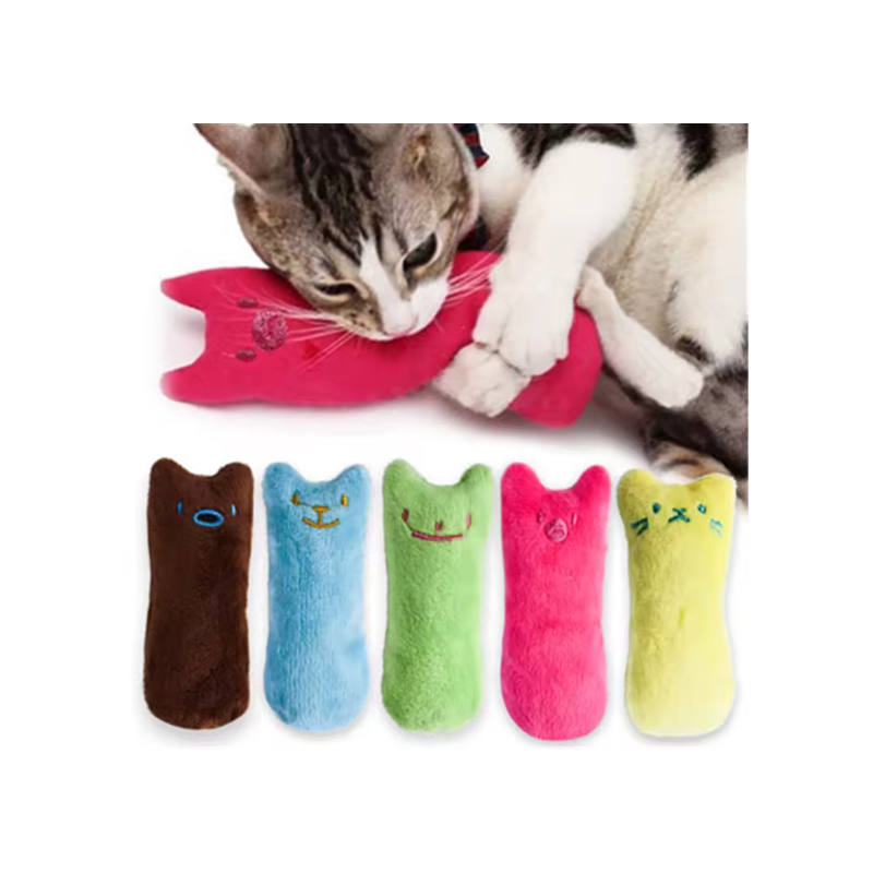 Teeth Grinding Catnip Toys Funny Interactive Plush Cat Toy Pet Kitten Chewing Vocal Toy