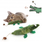 Cats Toy with Catnip Crocodile Plush Cat Toy for Kitten Teeth Grinding Thumb Pillow Chewing Toy Claws