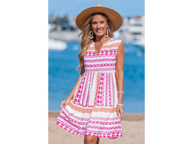 Tulum Bound Geo Mini Dress