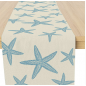 Starfish Pattern Polyester Table Runners, Microwave Dustproof Cover, Washing Machine Cover Cloth