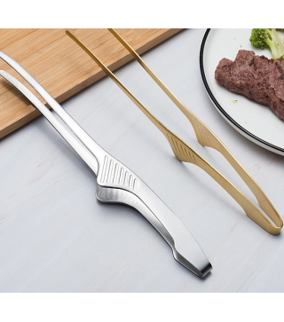 Stainless Steel Cooking Tongs, Grilling Barbeque Cooking Locking Food Tongs