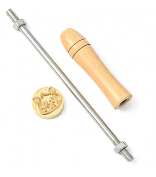 OLYCRAFT Wood Branding Iron BBQ Heat Stamp with Brass Head and Wood Handle for Wood, Most Plastics