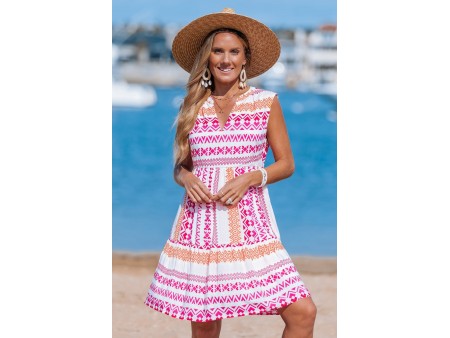 Tulum Bound Geo Mini Dress