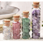 Glass Wishing Bottles, Reiki Gemstone Drift Chip Beads inside for DIY Jewelry Making Home Decoration