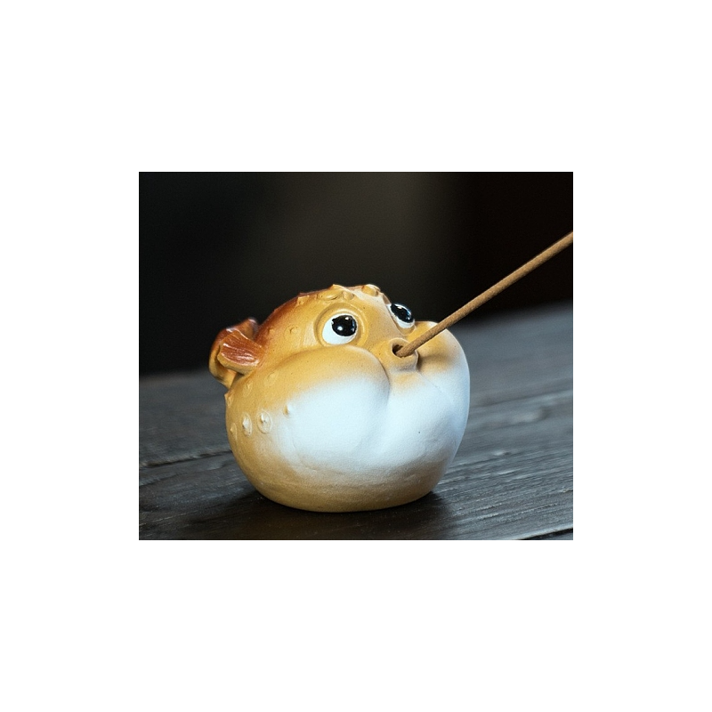 Resin Incense Burners, Pufferfish