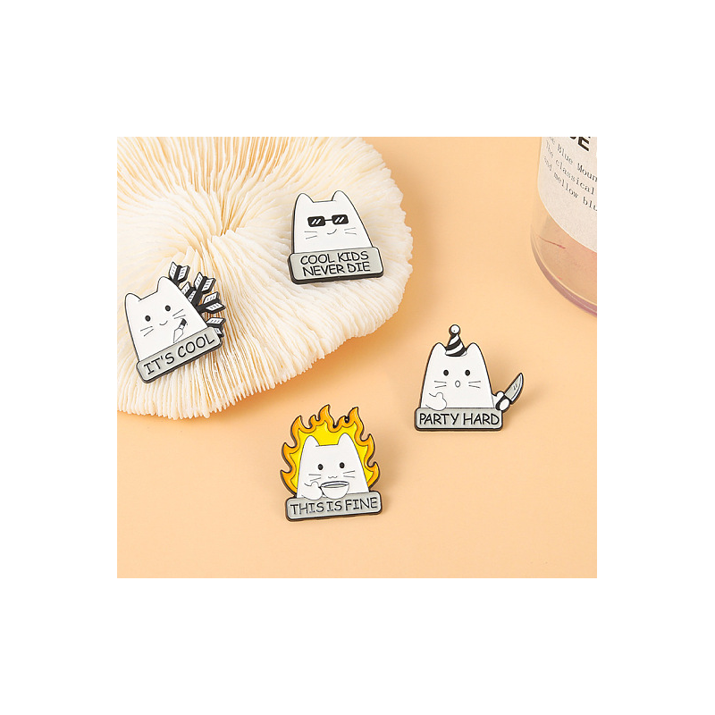 Nilla The Cat Collection - Emoji Enamel Set 2