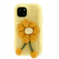 Warm Plush Mobile Phone Case Winter Sunflower Shape