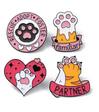 copy of Vicious Friends Enamel Pins, Black Alloy Badge for Backpack Clothes, Cat/Penguin