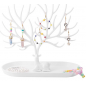 Jewelry Organizer Stand, Reindeer Antler Tree Holder, with Tray Jewellery Display Rack, for Home Decoration