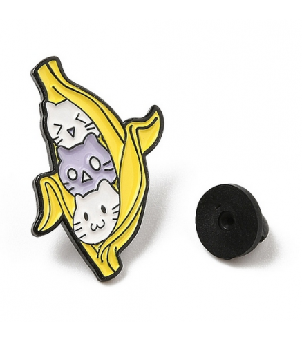 Funny Animal Alloy Enamel Pin Brooch for Backpack Clothes, Banana