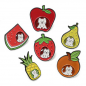 Watermelon/Apple/Pear/Orange/Pineapple/Strawberry Cartoon Fruit with Cat Enamel Pins