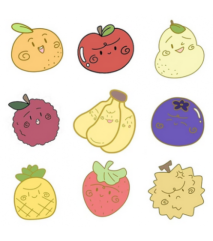 Fruit Enamel Pin, Alloy Brooch for Backpack Clothes