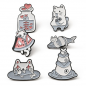 copy of Vicious Friends Enamel Pins, Black Alloy Badge for Backpack Clothes, Cat/Penguin