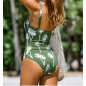 Green Palm Tree Slim & Sculpt One-Piece