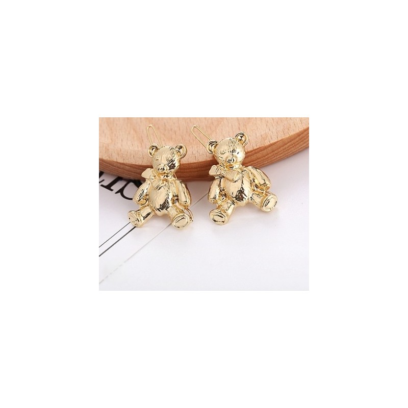 Golden shine Bear  Hair Barrettes