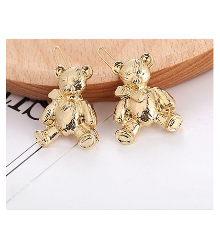 Golden shine Bear  Hair Barrettes