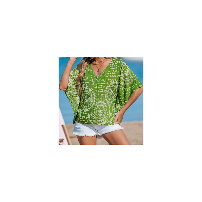 Lime Grove Ornate Cover-Up Top