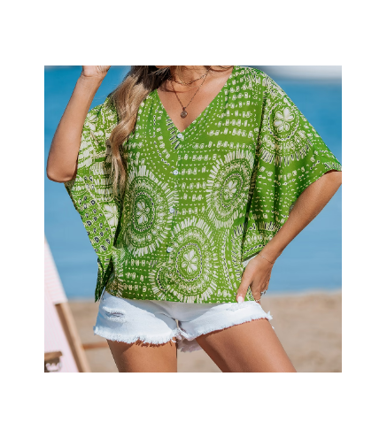 Lime Grove Ornate Cover-Up Top