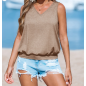 Earthy Waves Khaki Cover-Up Top