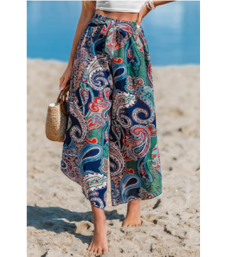 Boho Tulip Paisley Cover-Up Pants