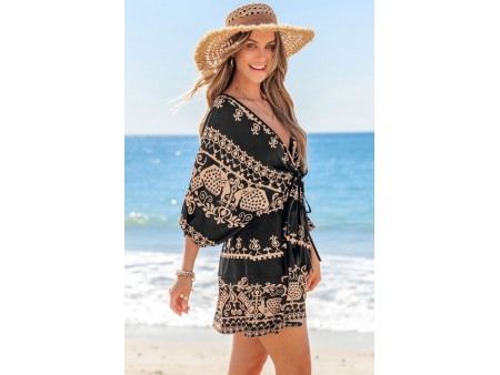 Santorini Breeze Ornate Mini Dress